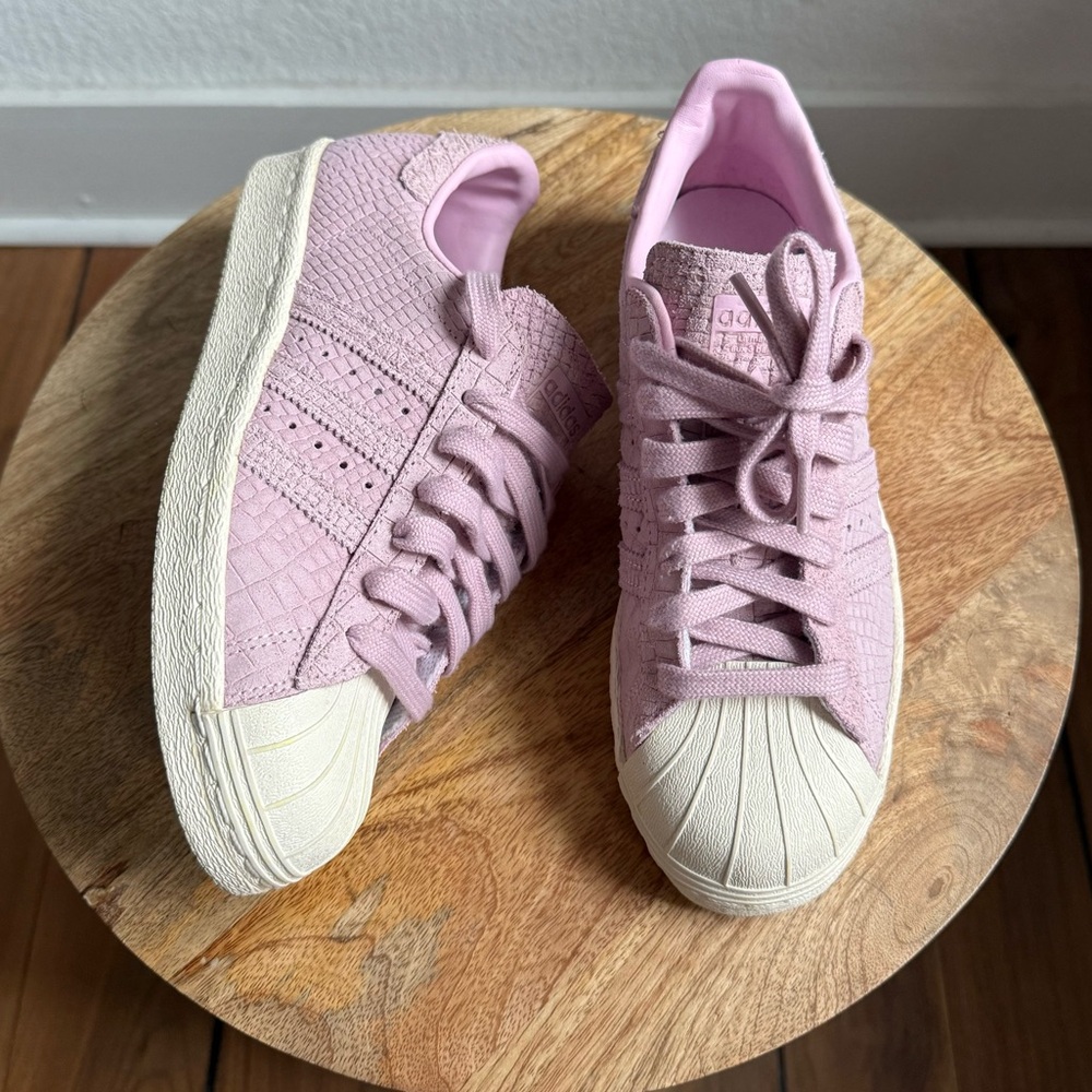 Adidas Superstar 80s Womens Shoes Wonder Pink-Off White Sz: 6